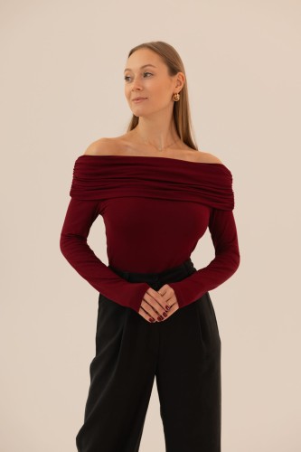 Bluzka Charlotte Burgundy